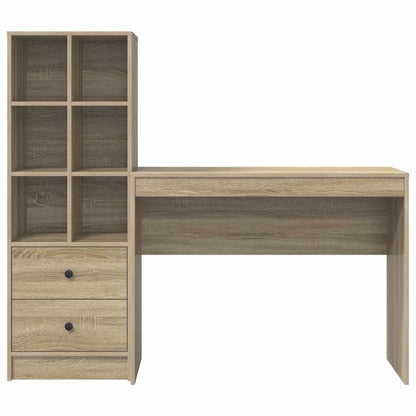Schreibtisch mit Stauraum 2 pcs Sonoma Eiche 100 x 40 x 76 cm