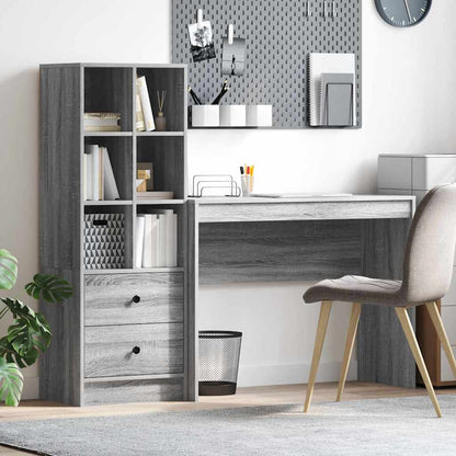 Schreibtisch mit Stauraum 2 pcs Grau Sonoma 100 x 40 x 76 cm