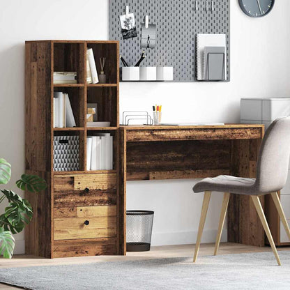 Schreibtisch mit Stauraum 2 pcs Altholz 100 x 40 x 76 cm