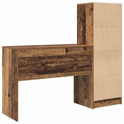Schreibtisch mit Stauraum 2 pcs Altholz 100 x 40 x 76 cm