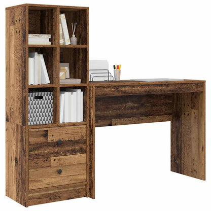 Schreibtisch mit Stauraum 2 pcs Altholz 100 x 40 x 76 cm