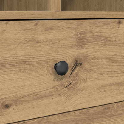 Schreibtisch mit Stauraum mit Regal 2 pcs Eiche handwerklich