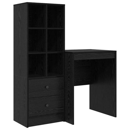 Schreibtisch mit Stauraum 2 pcs Schwarze Eiche 60 x 50 x 76 cm