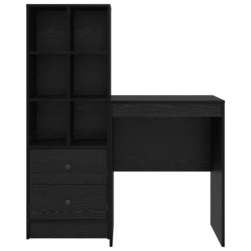 Schreibtisch mit Stauraum 2 pcs Schwarze Eiche 60 x 50 x 76 cm