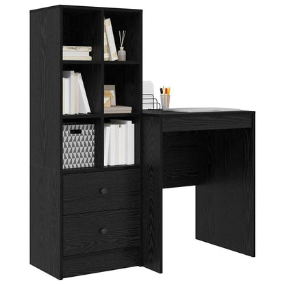 Schreibtisch mit Stauraum 2 pcs Schwarze Eiche 60 x 50 x 76 cm
