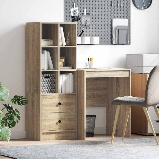 Schreibtisch mit Stauraum 2 pcs Sonoma Eiche 60 x 50 x 76 cm