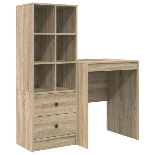 Schreibtisch mit Stauraum 2 pcs Sonoma Eiche 60 x 50 x 76 cm