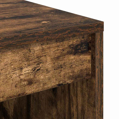 Schreibtisch mit Stauraum mit Regal 2 pcs Geräucherte Eiche