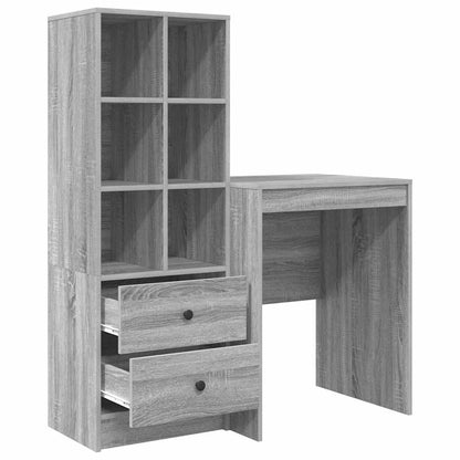 Schreibtisch mit Stauraum 2 pcs Grau Sonoma 60 x 50 x 76 cm
