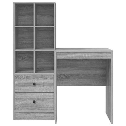 Schreibtisch mit Stauraum 2 pcs Grau Sonoma 60 x 50 x 76 cm