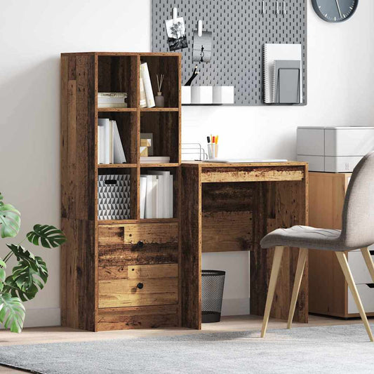 Schreibtisch mit Stauraum 2 pcs Altholz 60 x 50 x 76 cm