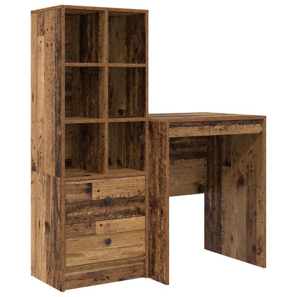 Schreibtisch mit Stauraum 2 pcs Altholz 60 x 50 x 76 cm