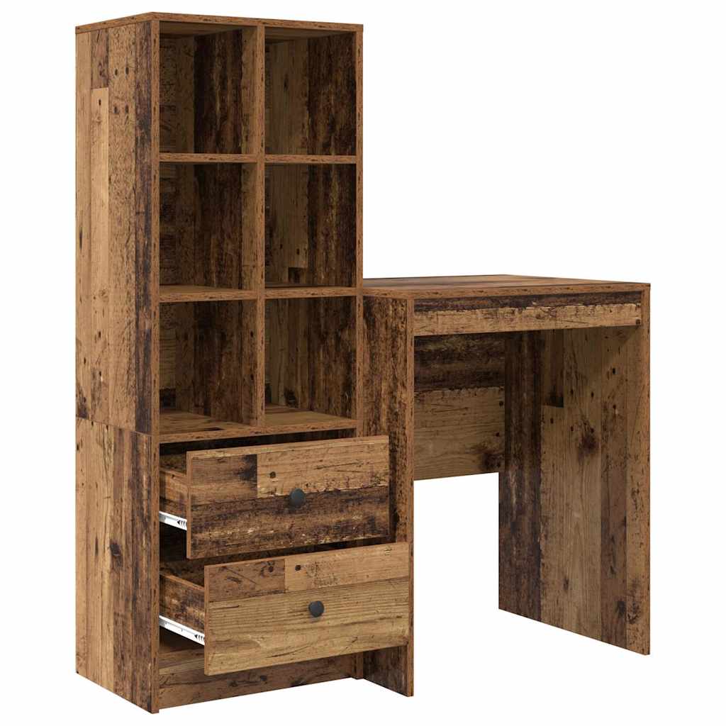 Schreibtisch mit Stauraum 2 pcs Altholz 60 x 50 x 76 cm