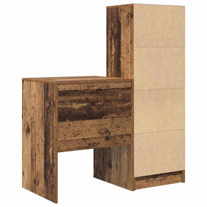 Schreibtisch mit Stauraum 2 pcs Altholz 60 x 50 x 76 cm