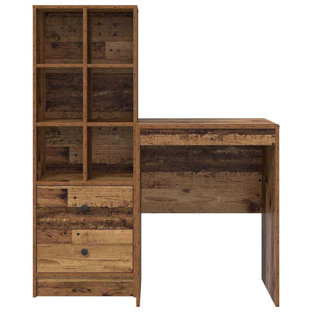 Schreibtisch mit Stauraum 2 pcs Altholz 60 x 50 x 76 cm