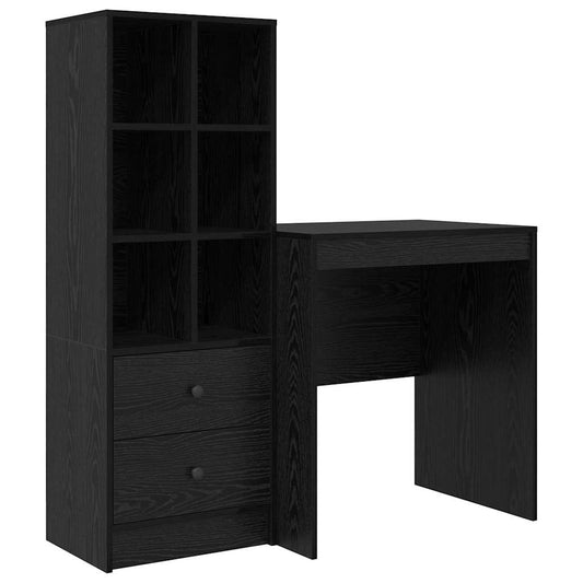 Schreibtisch mit Stauraum 2 pcs Schwarze Eiche 70 x 50 x 76 cm