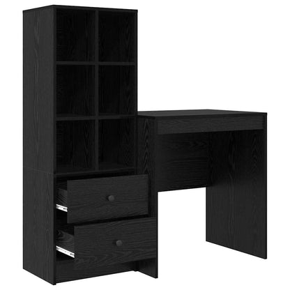 Schreibtisch mit Stauraum 2 pcs Schwarze Eiche 70 x 50 x 76 cm