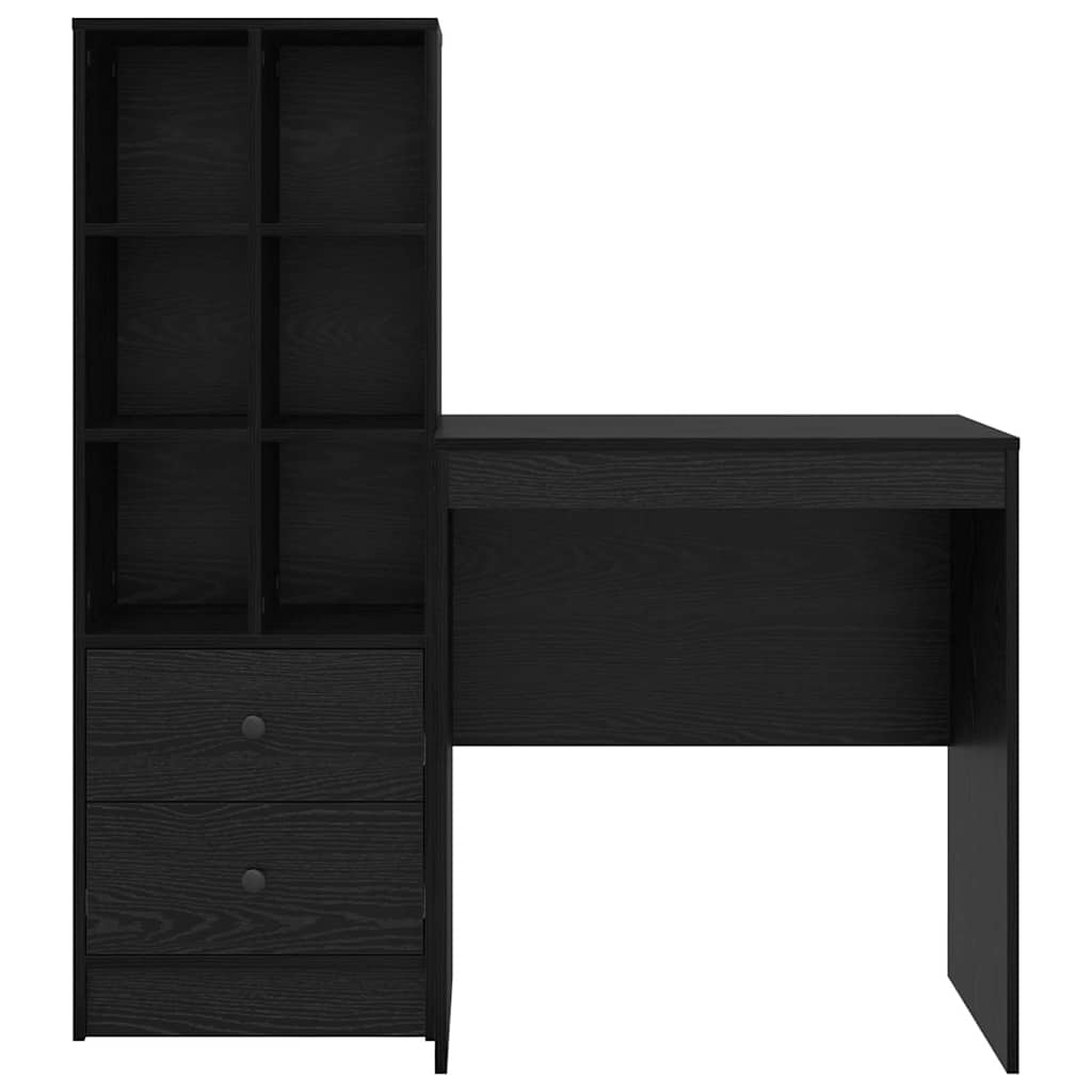Schreibtisch mit Stauraum 2 pcs Schwarze Eiche 70 x 50 x 76 cm
