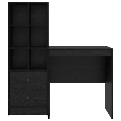 Schreibtisch mit Stauraum 2 pcs Schwarze Eiche 70 x 50 x 76 cm