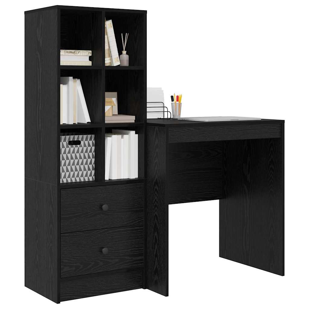 Schreibtisch mit Stauraum 2 pcs Schwarze Eiche 70 x 50 x 76 cm