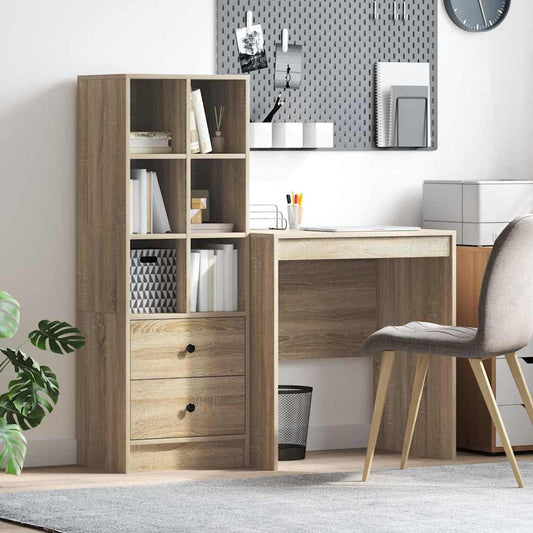 Schreibtisch mit Stauraum 2 pcs Sonoma Eiche 70 x 50 x 76 cm