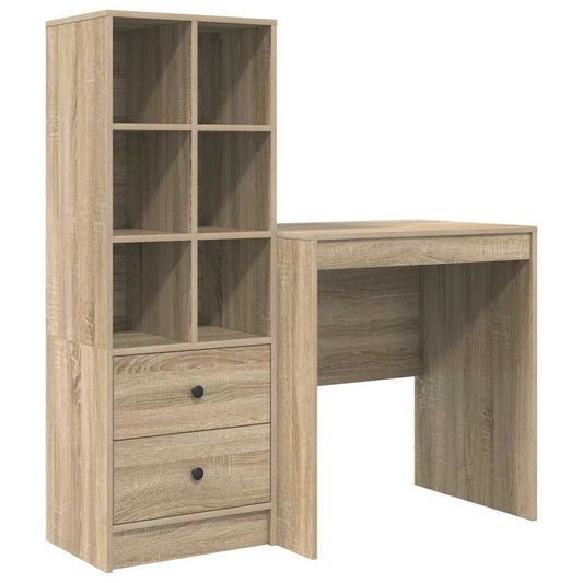 Schreibtisch mit Stauraum 2 pcs Sonoma Eiche 70 x 50 x 76 cm