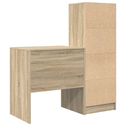 Schreibtisch mit Stauraum 2 pcs Sonoma Eiche 70 x 50 x 76 cm