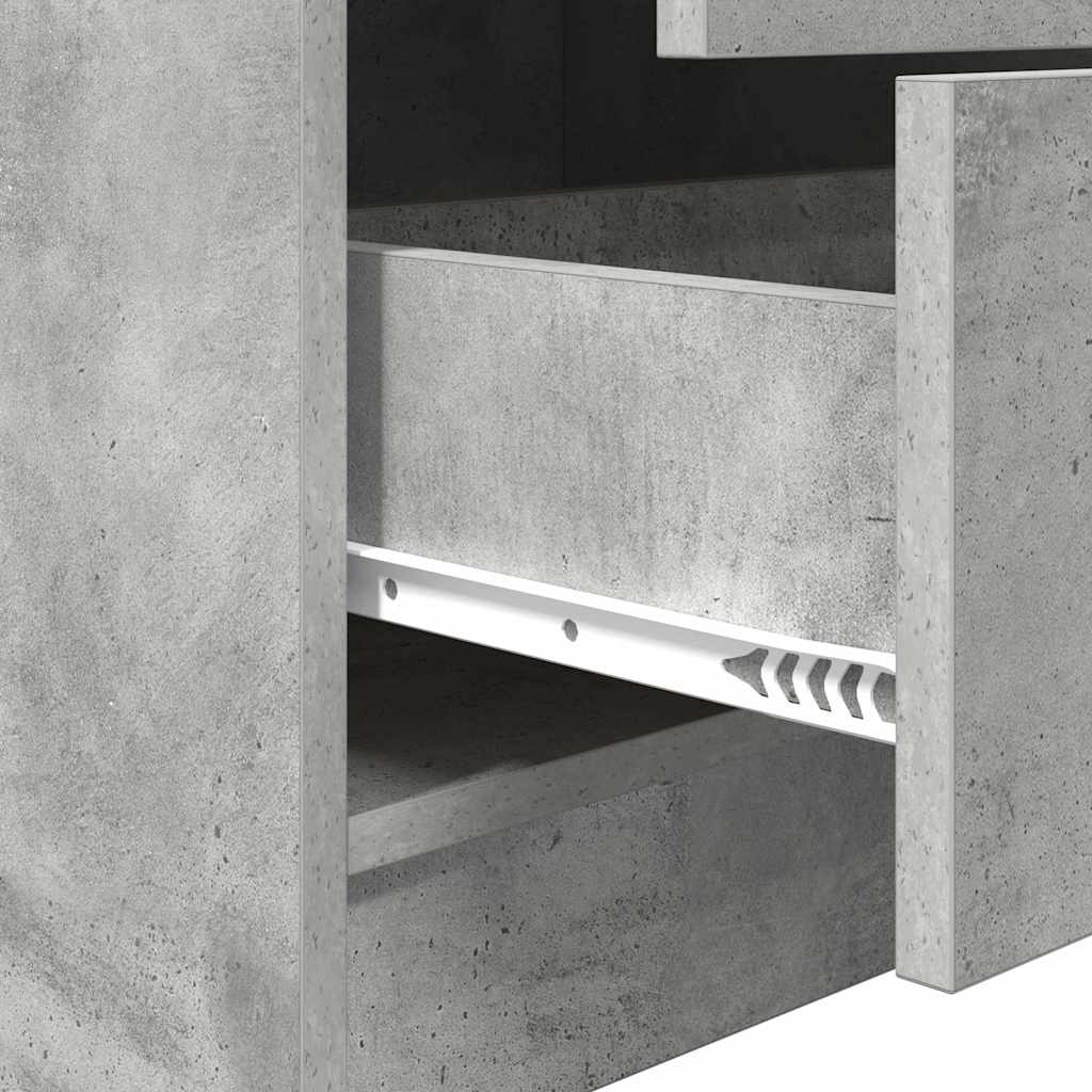 Schreibtisch mit Stauraum 2 pcs Beton Grau 70 x 50 x 76 cm