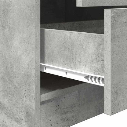 Schreibtisch mit Stauraum 2 pcs Beton Grau 70 x 50 x 76 cm