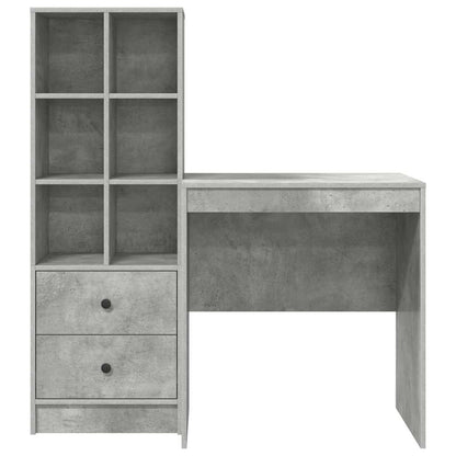 Schreibtisch mit Stauraum 2 pcs Beton Grau 70 x 50 x 76 cm