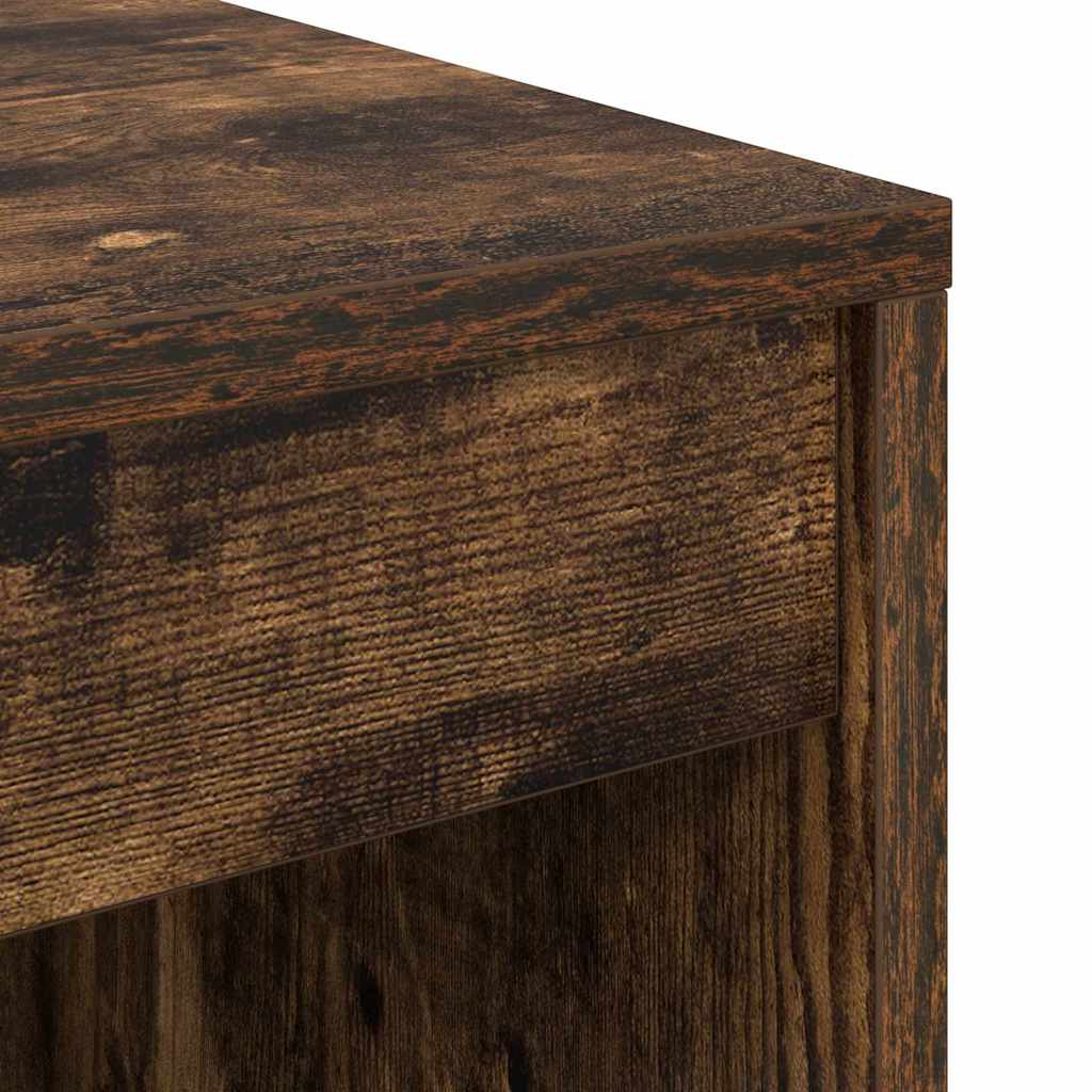 Schreibtisch mit Stauraum mit Regal 2 pcs Geräucherte Eiche