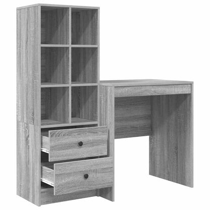 Schreibtisch mit Stauraum 2 pcs Grau Sonoma 70 x 50 x 76 cm