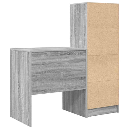 Schreibtisch mit Stauraum 2 pcs Grau Sonoma 70 x 50 x 76 cm