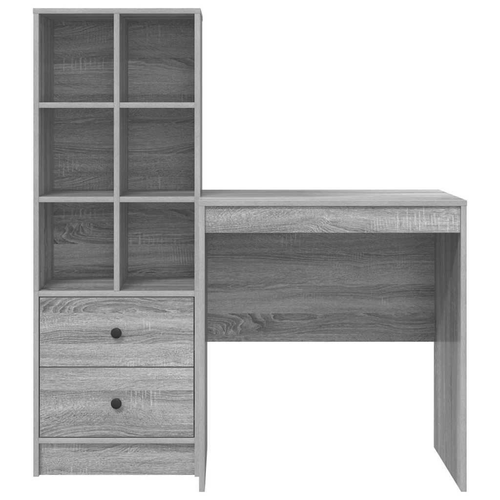 Schreibtisch mit Stauraum 2 pcs Grau Sonoma 70 x 50 x 76 cm