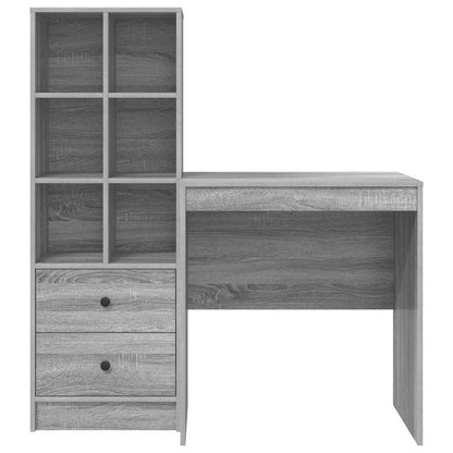 Schreibtisch mit Stauraum 2 pcs Grau Sonoma 70 x 50 x 76 cm