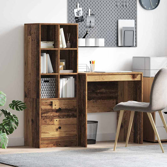 Schreibtisch mit Stauraum 2 pcs Altholz 70 x 50 x 76 cm