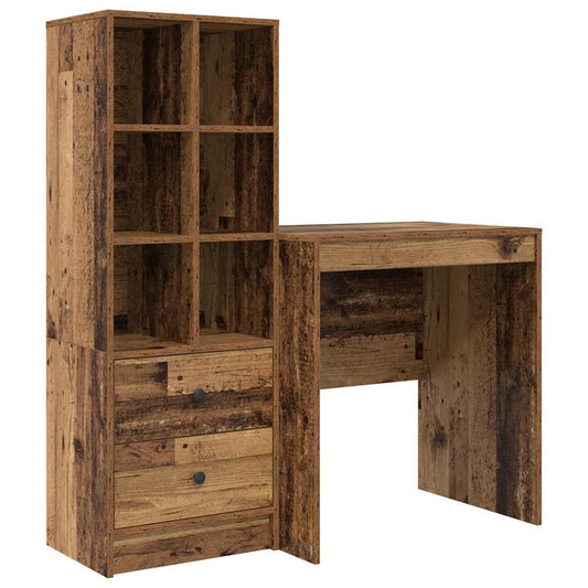 Schreibtisch mit Stauraum 2 pcs Altholz 70 x 50 x 76 cm