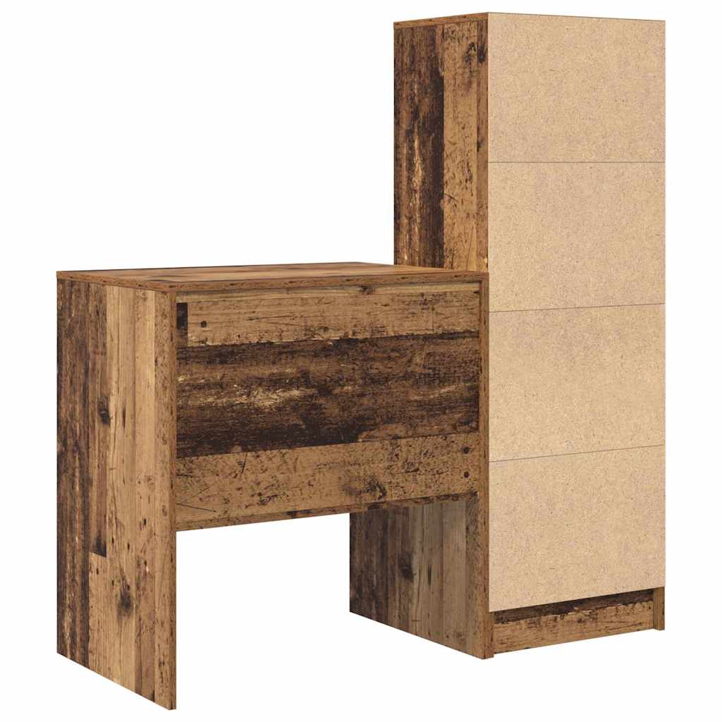 Schreibtisch mit Stauraum 2 pcs Altholz 70 x 50 x 76 cm