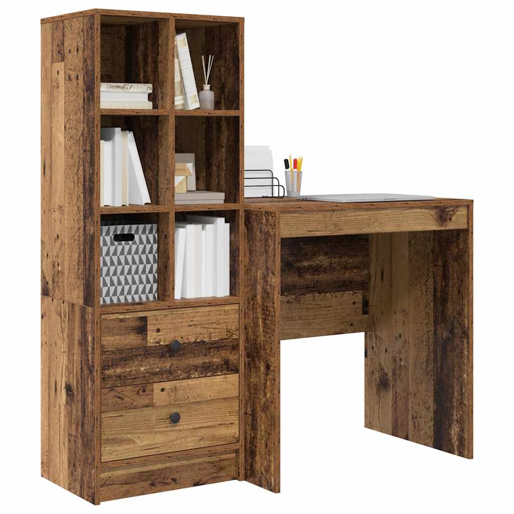 Schreibtisch mit Stauraum 2 pcs Altholz 70 x 50 x 76 cm