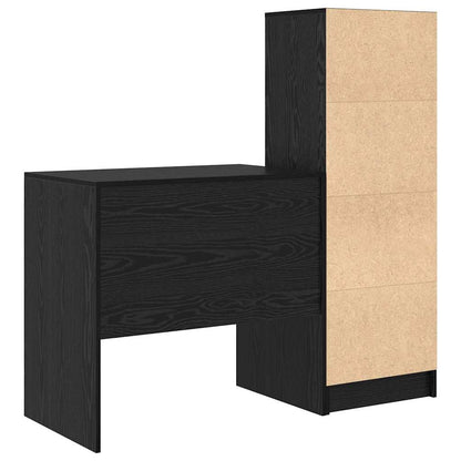Schreibtisch mit Stauraum 2 pcs Schwarze Eiche 80 x 50 x 76 cm