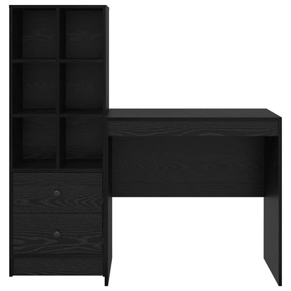 Schreibtisch mit Stauraum 2 pcs Schwarze Eiche 80 x 50 x 76 cm