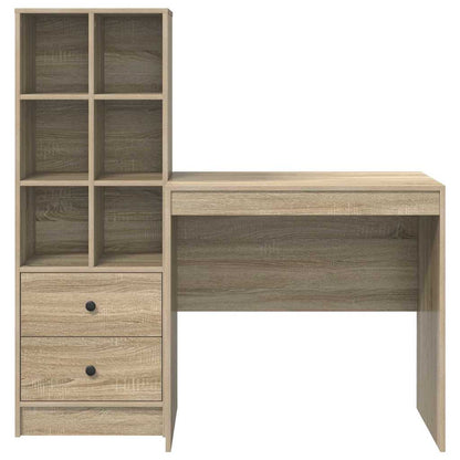 Schreibtisch mit Stauraum 2 pcs Sonoma Eiche 80 x 50 x 76 cm