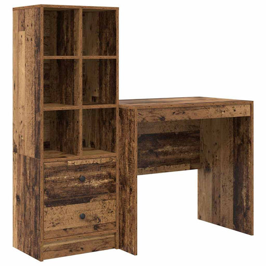 Schreibtisch mit Stauraum 2 pcs Altholz 80 x 50 x 76 cm