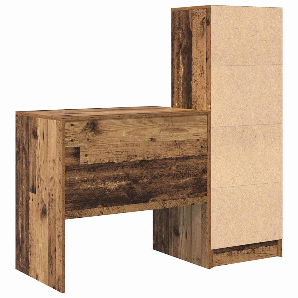 Schreibtisch mit Stauraum 2 pcs Altholz 80 x 50 x 76 cm