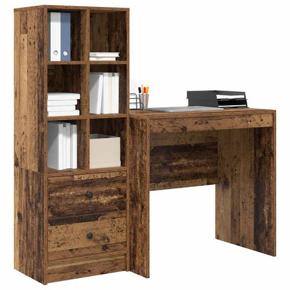 Schreibtisch mit Stauraum 2 pcs Altholz 80 x 50 x 76 cm