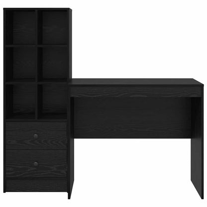 Schreibtisch mit Stauraum 2 pcs Schwarze Eiche 90 x 50 x 76 cm