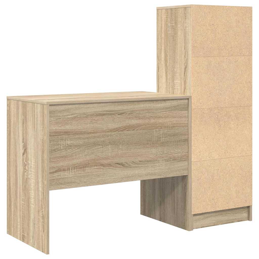 Schreibtisch mit Stauraum 2 pcs Sonoma Eiche 90 x 50 x 76 cm
