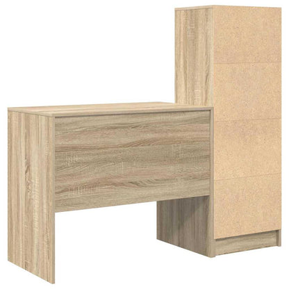Schreibtisch mit Stauraum 2 pcs Sonoma Eiche 90 x 50 x 76 cm