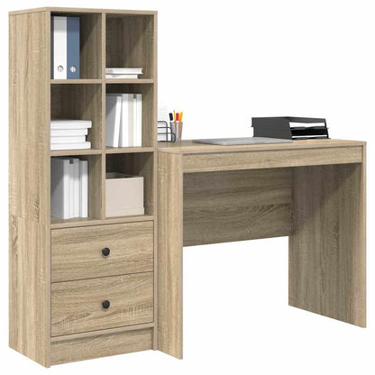 Schreibtisch mit Stauraum 2 pcs Sonoma Eiche 90 x 50 x 76 cm