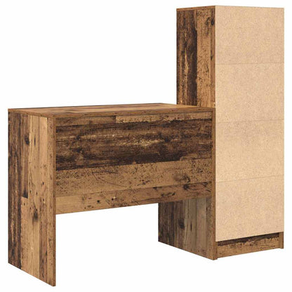 Schreibtisch mit Stauraum 2 pcs Altholz 90 x 50 x 76 cm